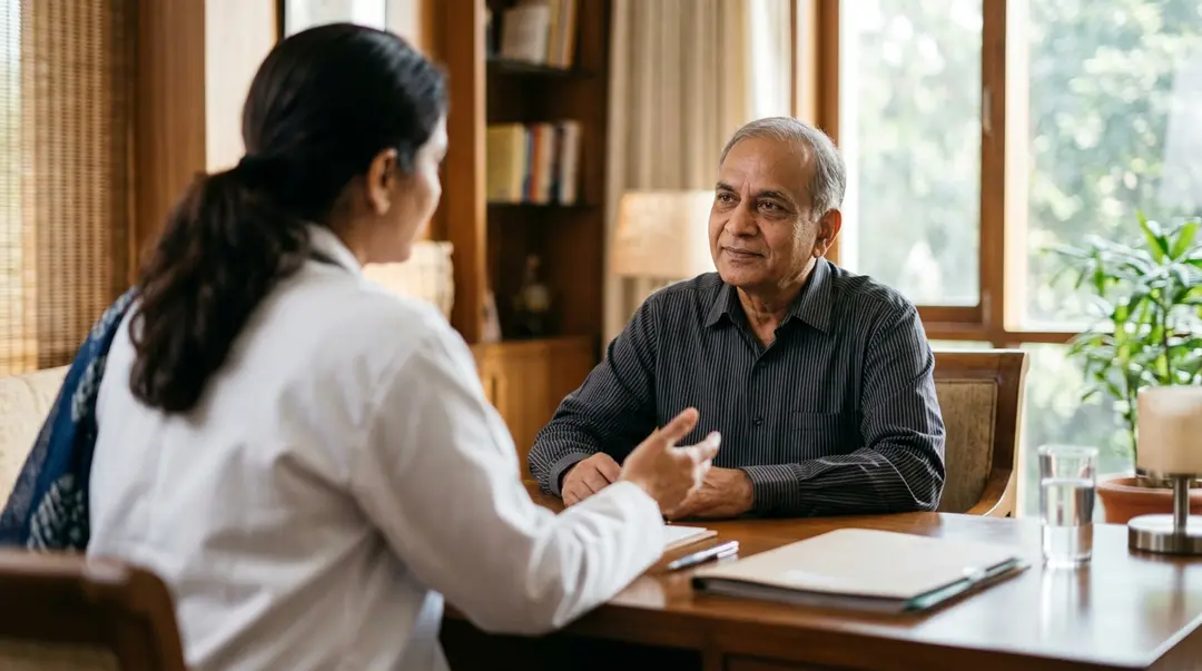 Doctor going through a patient’s reports